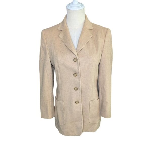 VTG Talbots 100% Pure Camel Hair Blazer Jacket 2 Petite Vintage - Picture 1 of 5